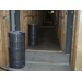 Construction continues inside the building; workers get ready to lay down flooring