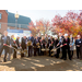 Breaking ground with ceremonial shovels